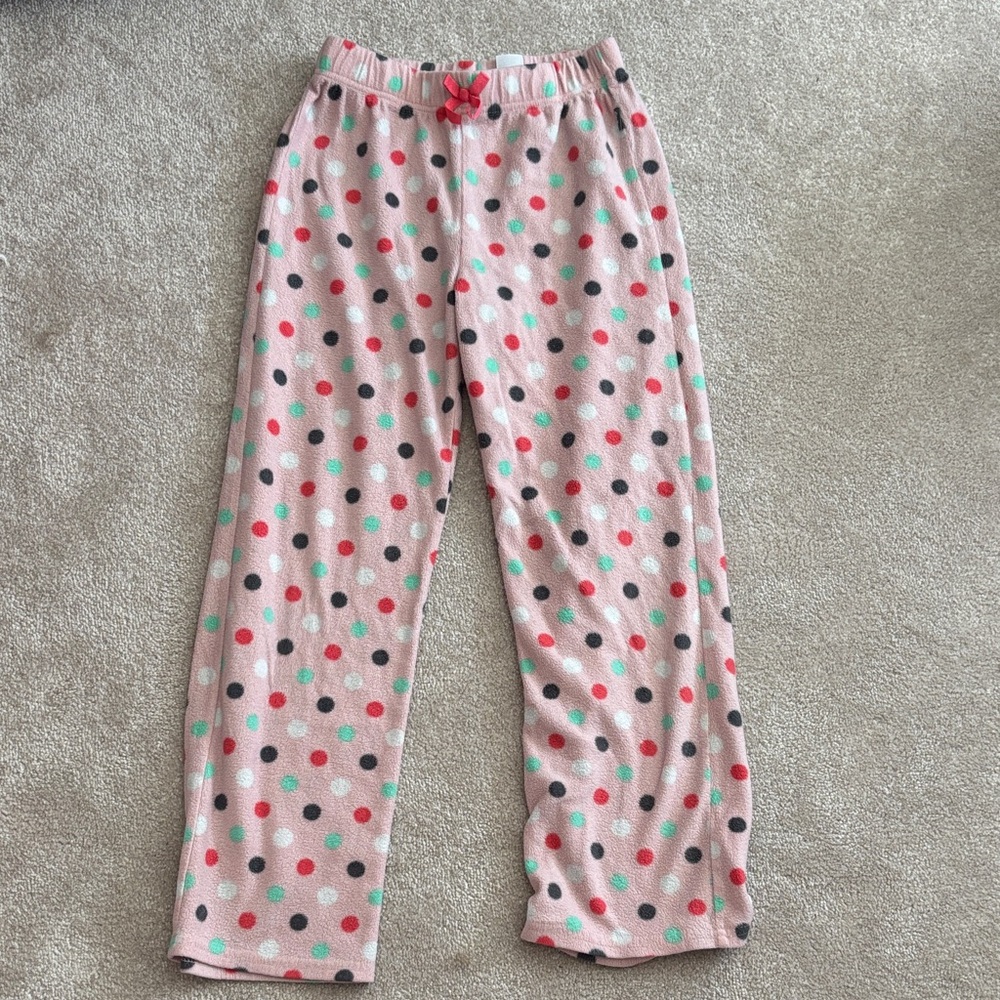 Eddie Bauer Kids Pajama Bottoms - Pink with Multicolor Dots